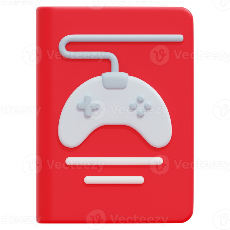 game book 3d render icon illustration png
