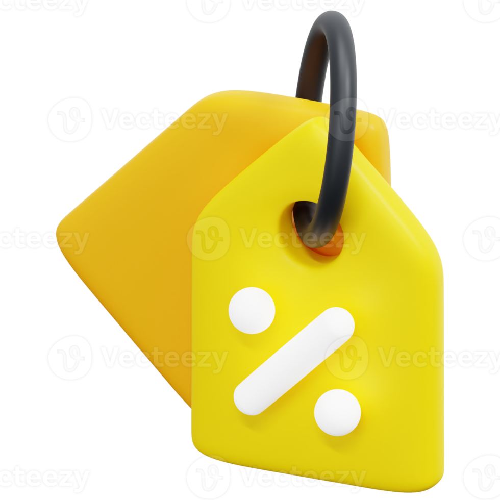 price tag 3d render icon illustration png