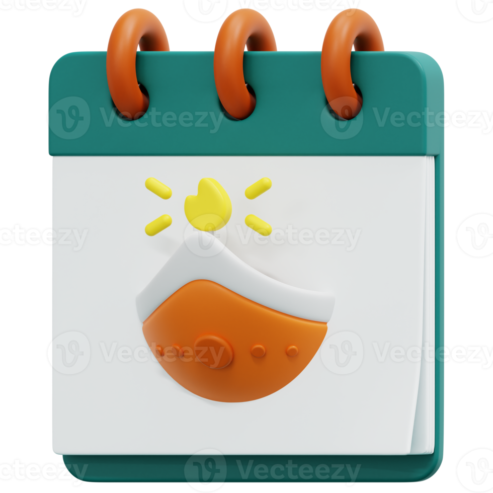 calendar 3d render icon illustration png