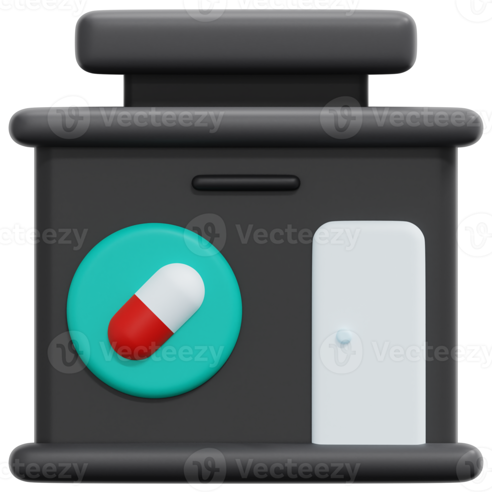 drugstore 3d render icon illustration png