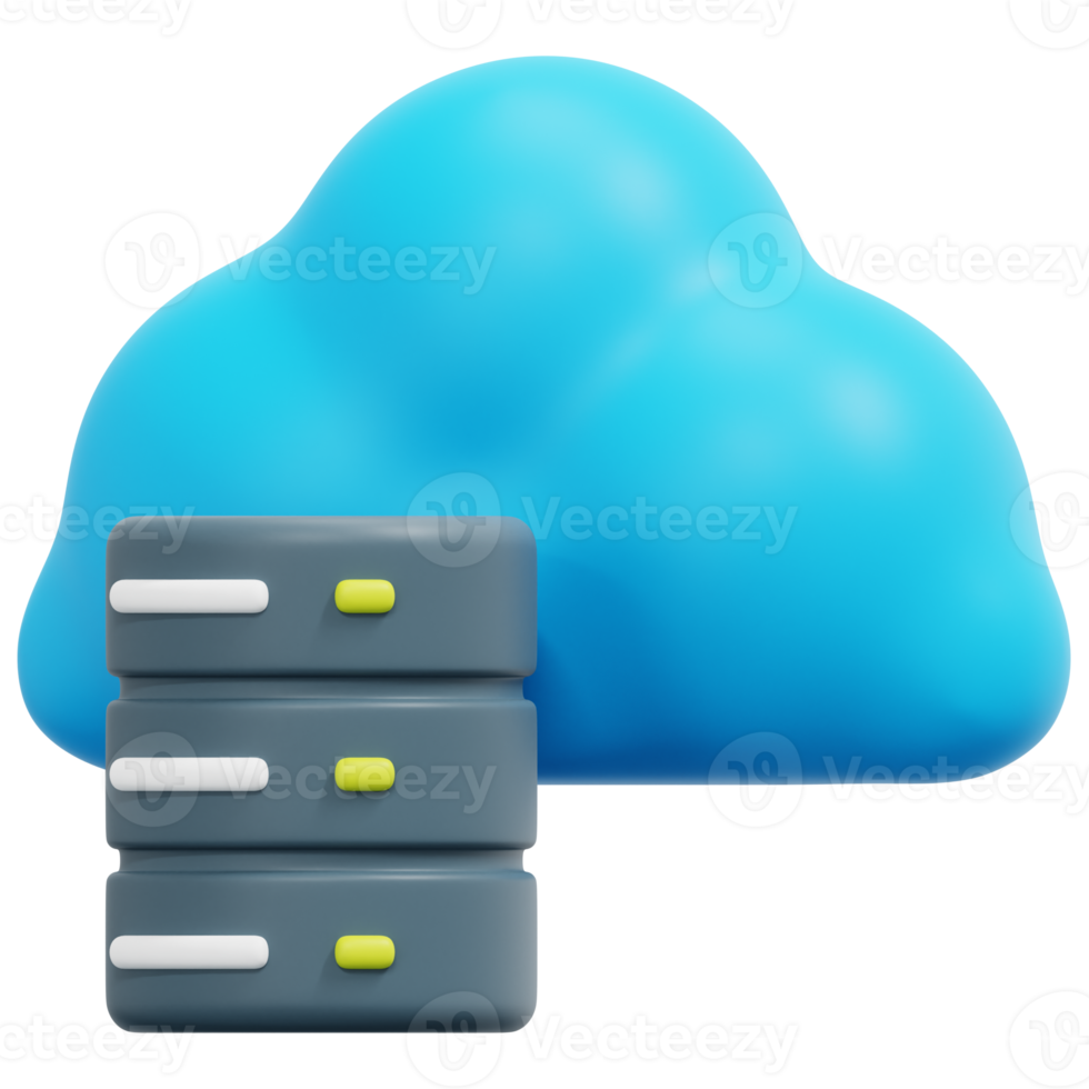 data center 3d render icon illustration png
