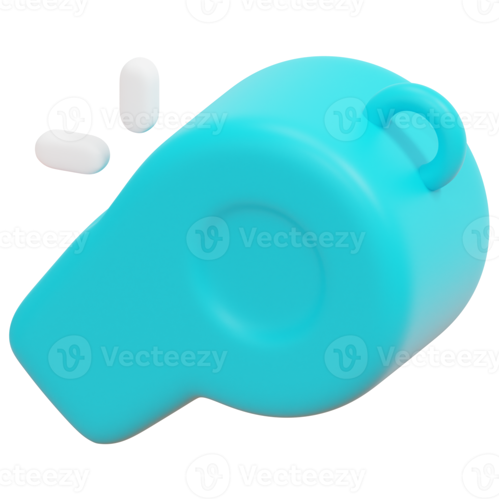 whistle 3d render icon illustration png