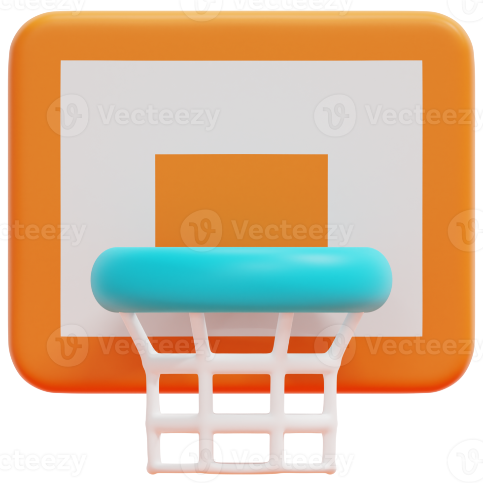 backboard 3d render icon illustration png