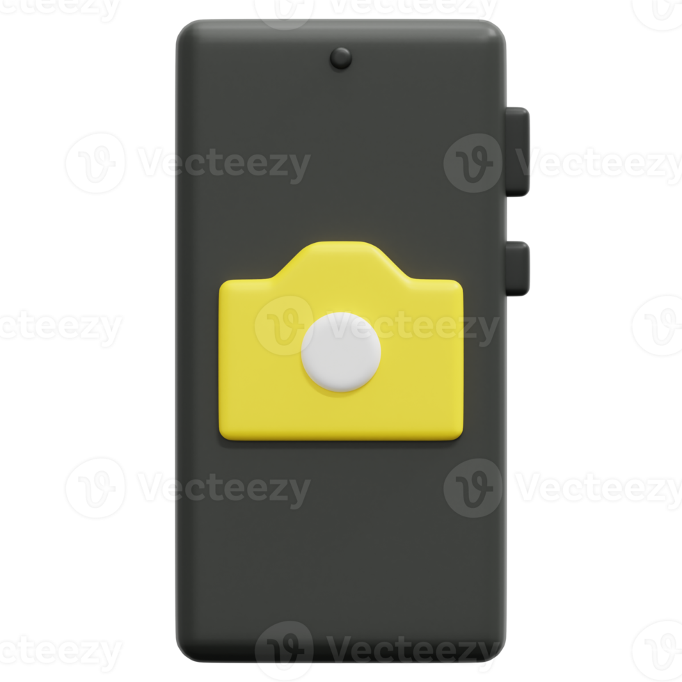 phone camera 3d render icon illustration png