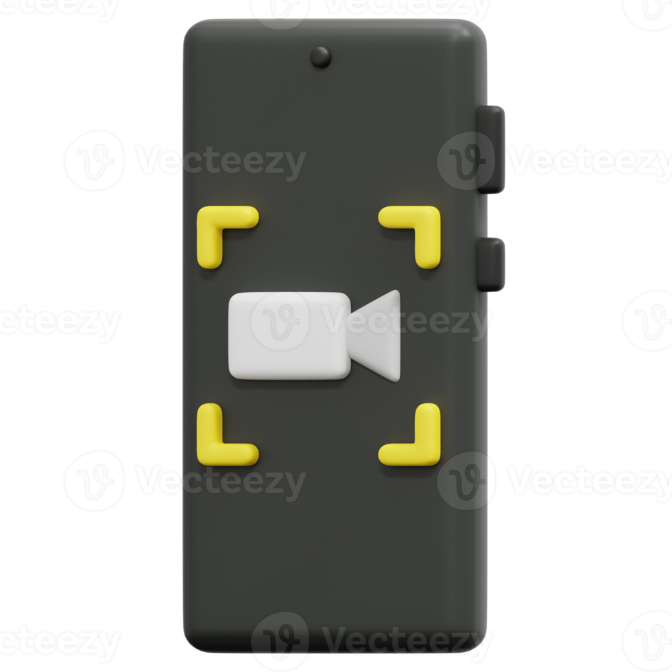 video recording 3d render icon illustration png