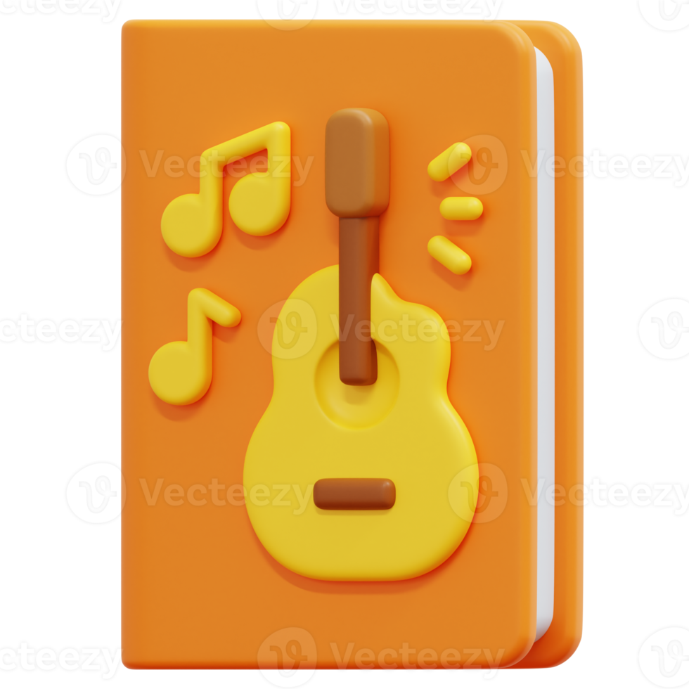 music book 3d render icon illustration png