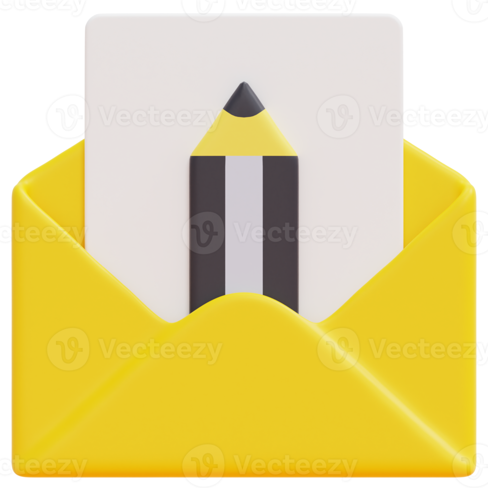 draft 3d render icon illustration png