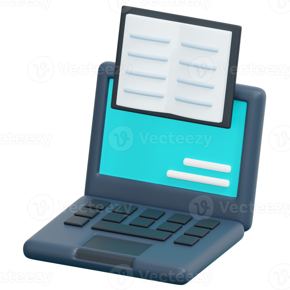 laptop 3d render icon illustration png