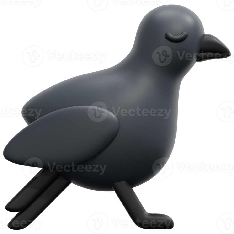 ilustração de ícone de renderização 3d de corvo png