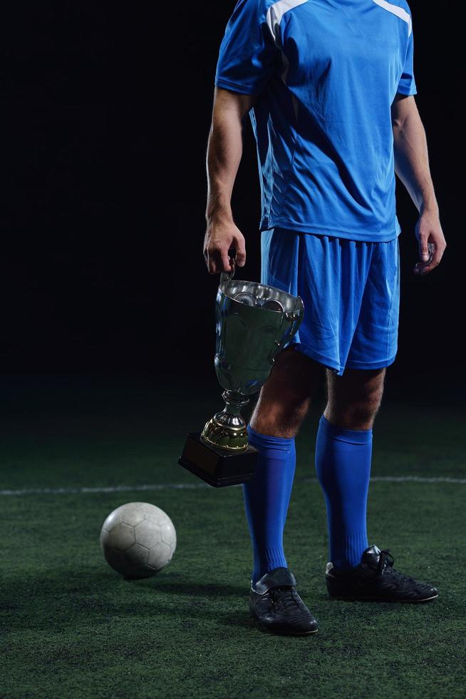 jugadores de fútbol celebrando la victoria foto