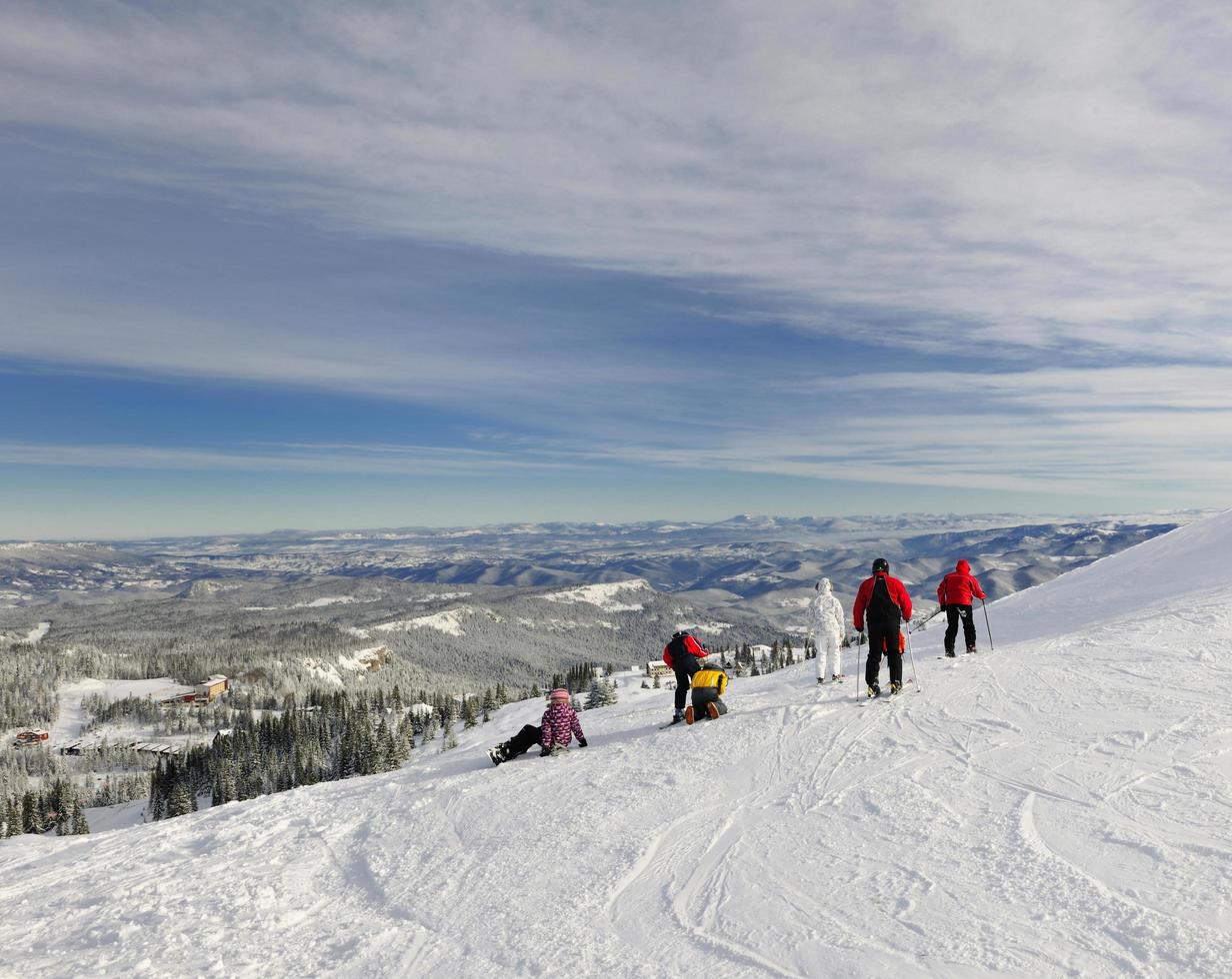 vista de esquí de invierno foto