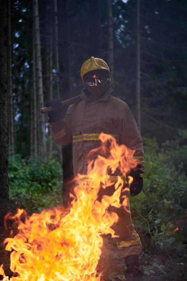 firefighter portrait view photo