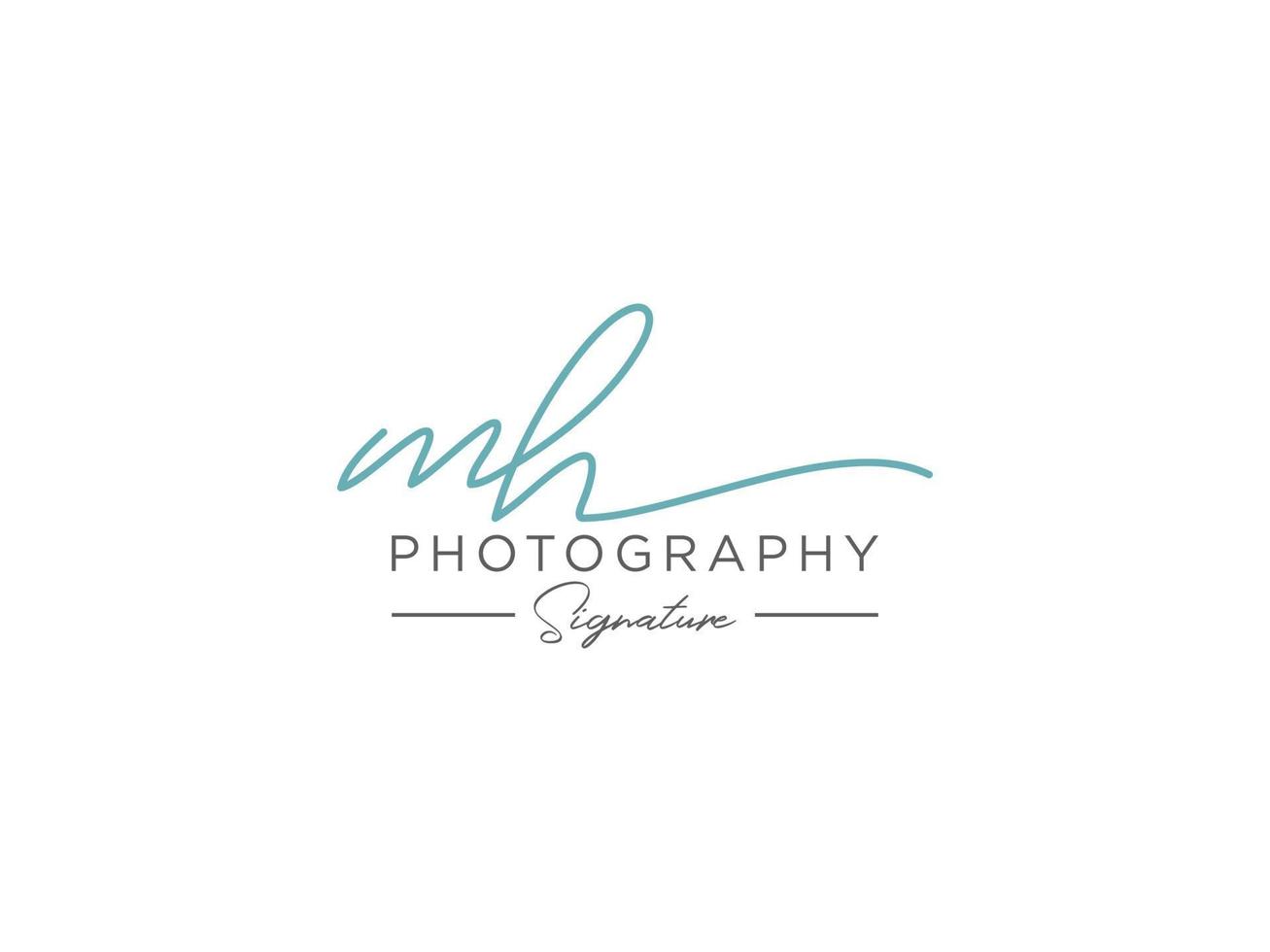 Letter MH Signature Logo Template Vector
