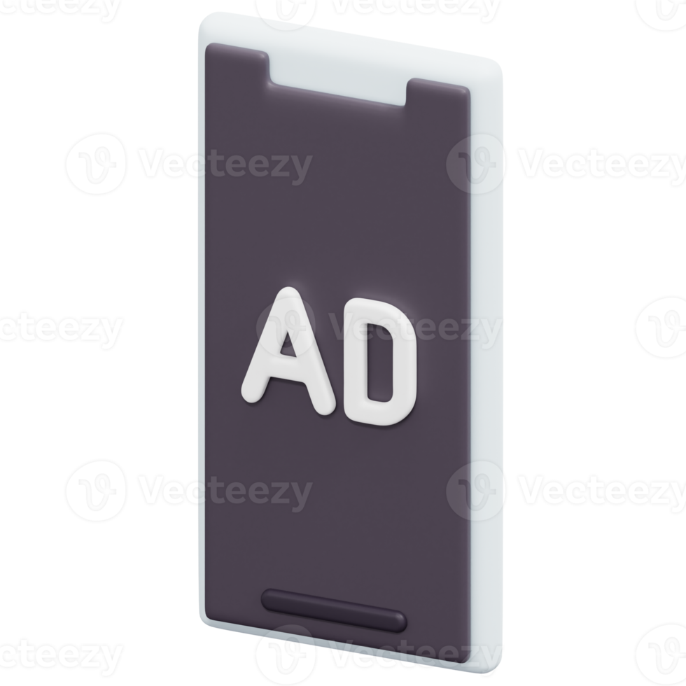 mobile marketing 3d render icon illustration png