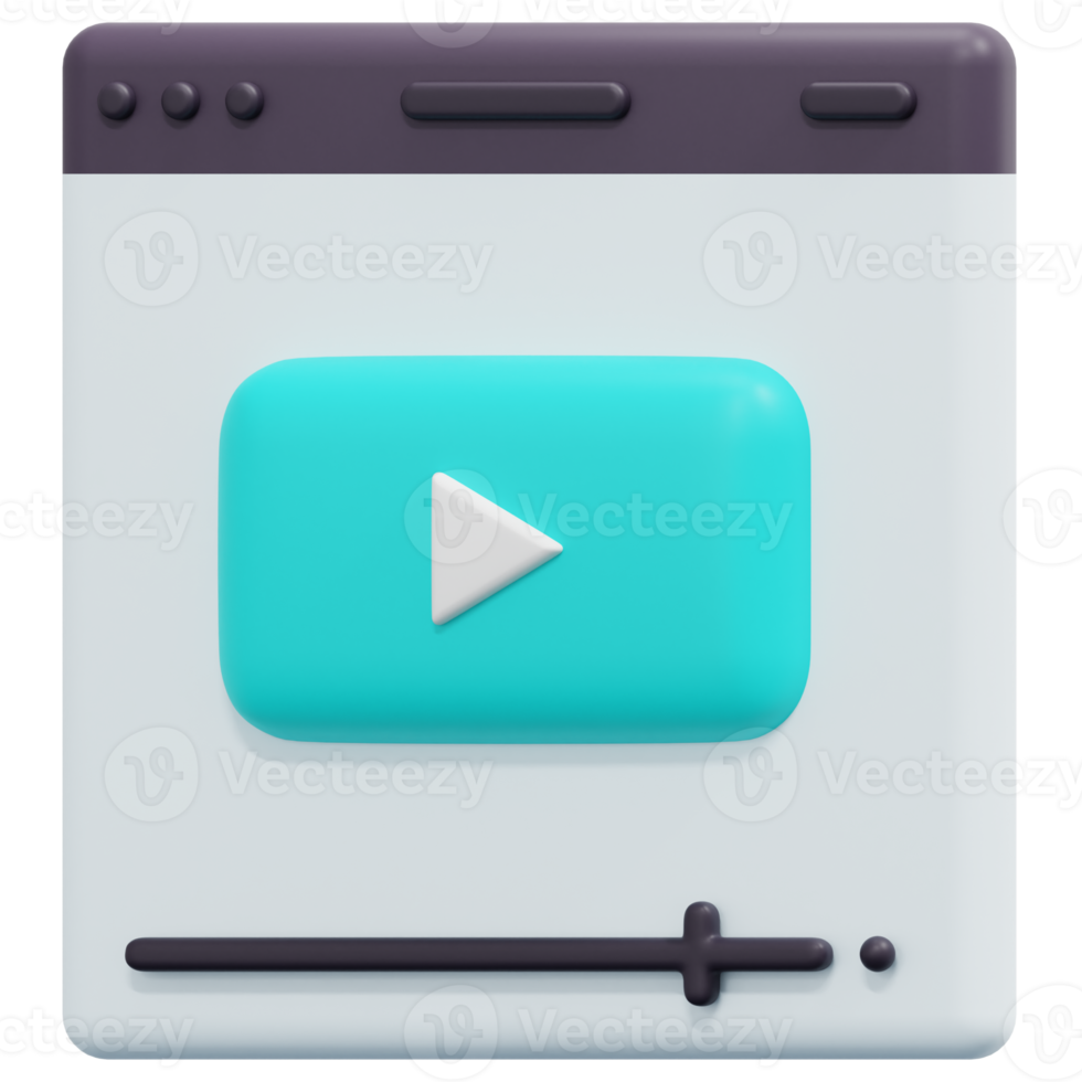 video marketing 3d render icon illustration png