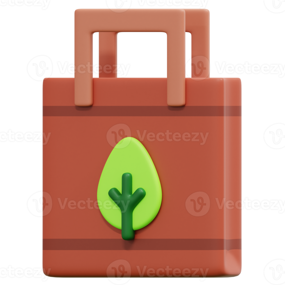 recycle bag 3d render icon illustration png