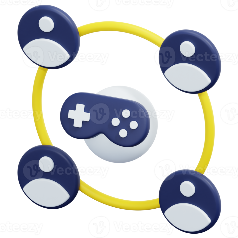 team 3d render icon illustration png