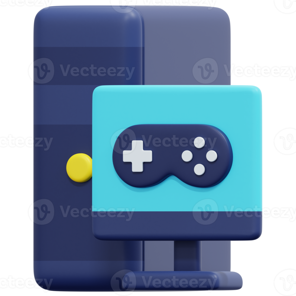 computer game 3d render icon illustration png