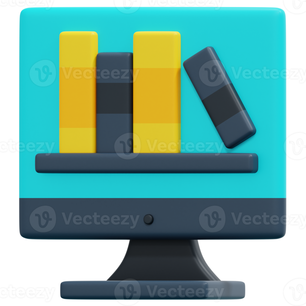 digital library 3d render icon illustration 11620152 PNG