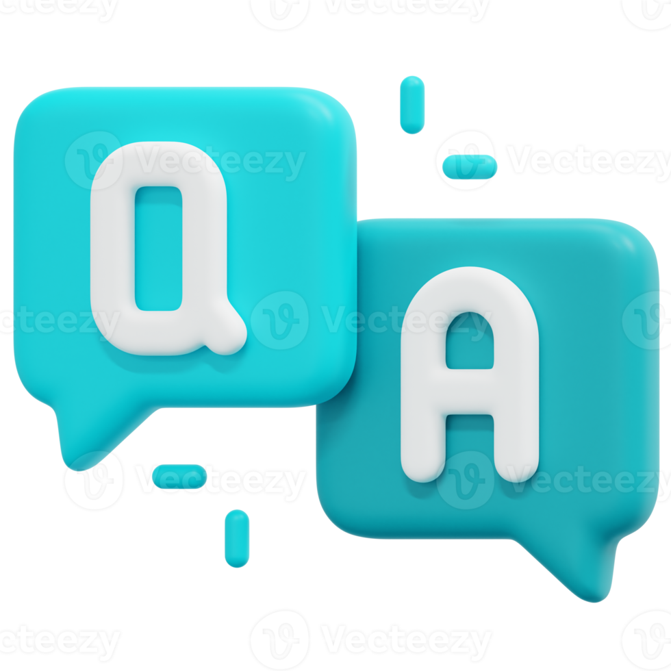 chat bubbles 3d render icon illustration png