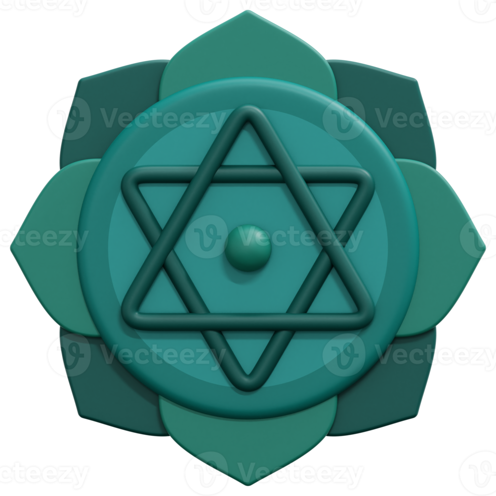 anahata 3d render icon illustration png
