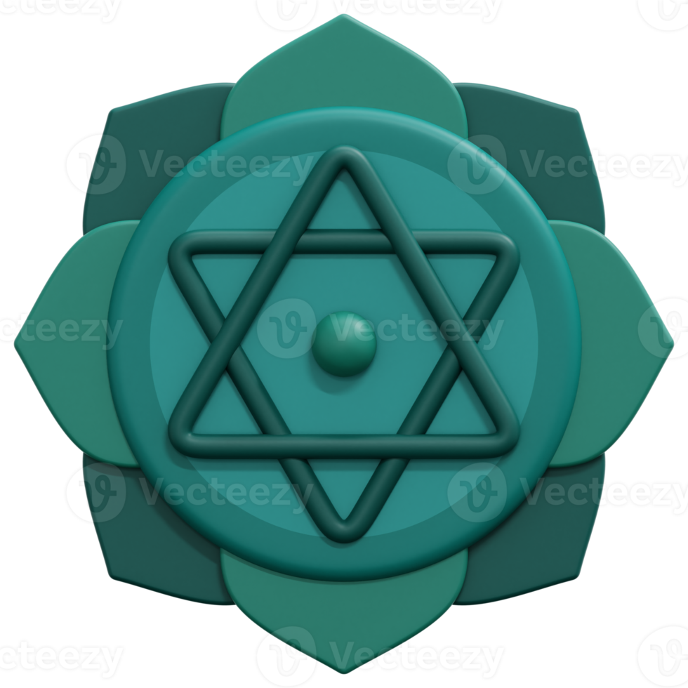 anahata 3d geven icoon illustratie png