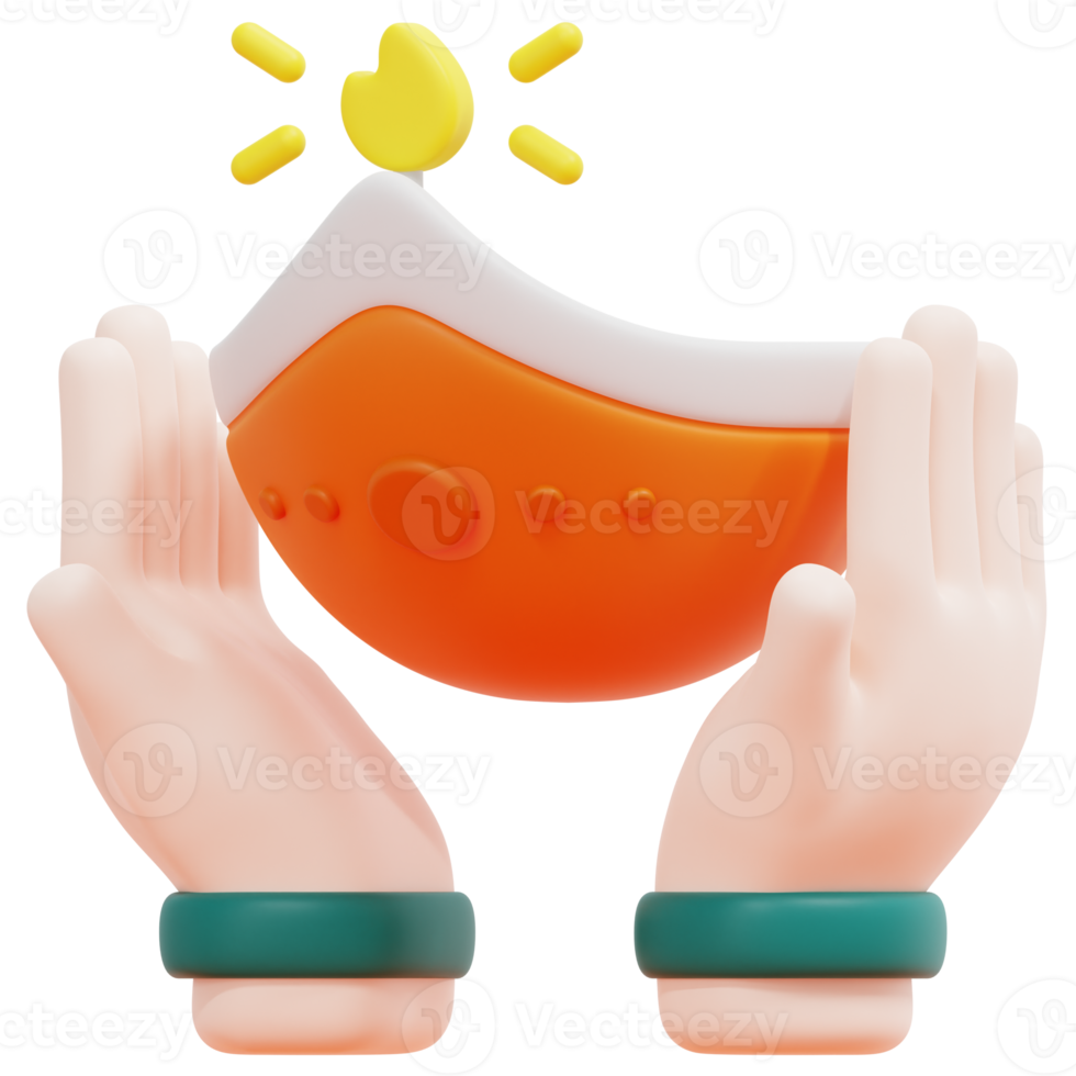 illustration d'icône de rendu 3d diya png