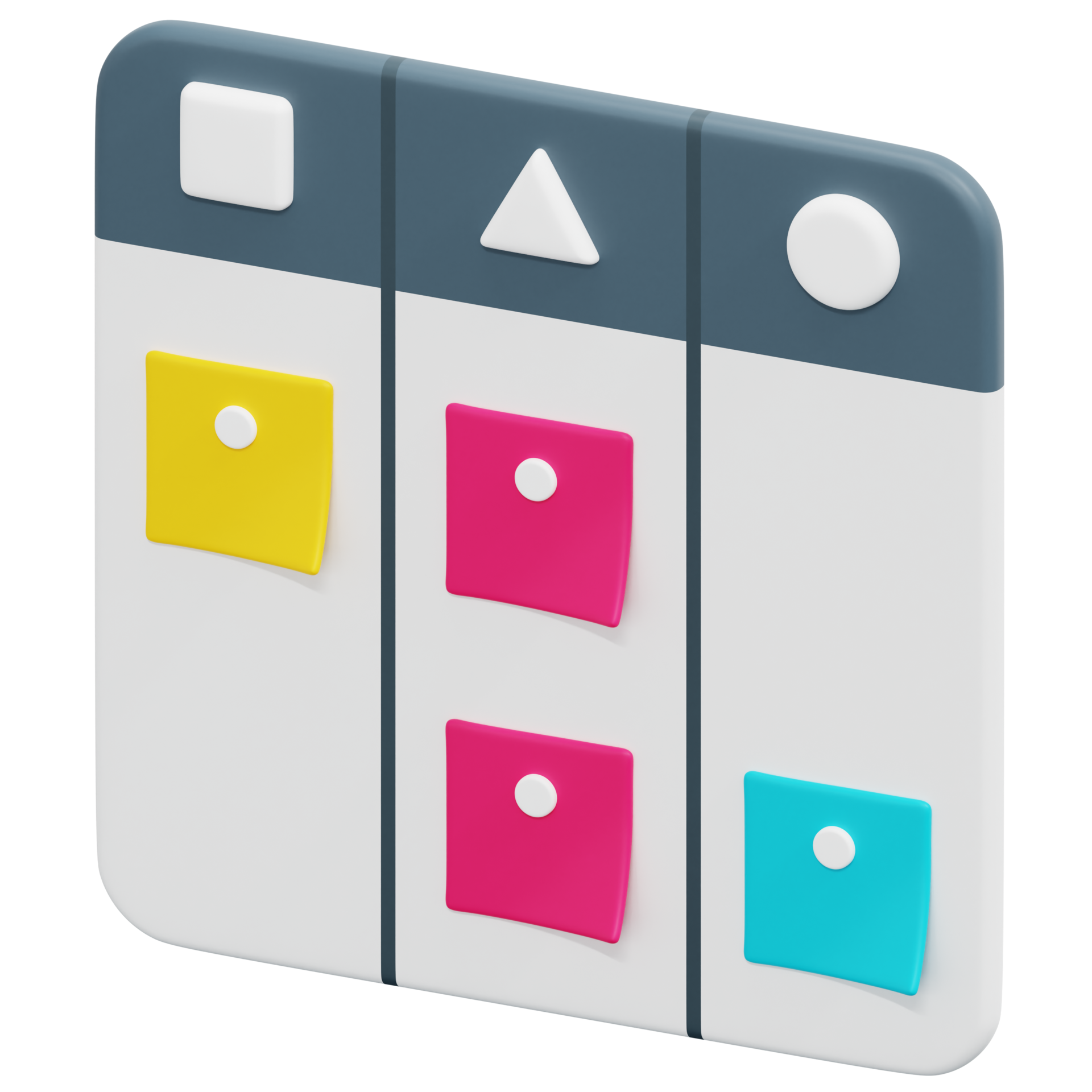 kanban 3d render icon illustration 11620178 PNG