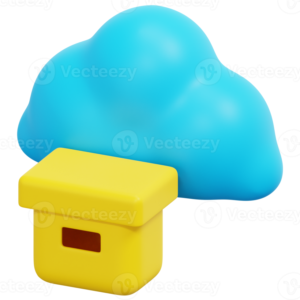 data storage 3d render icon illustration png