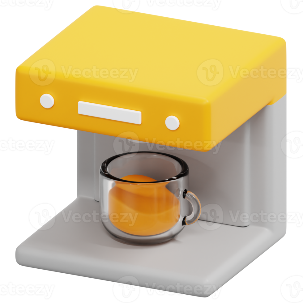 coffee machine 3d render icon illustration png