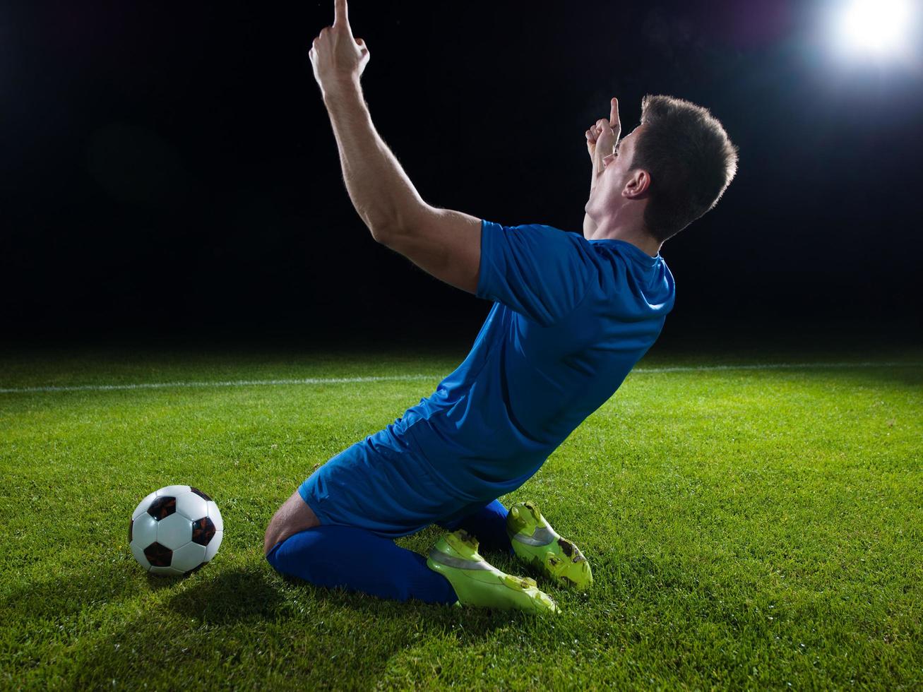 vista de jugador de futbol foto