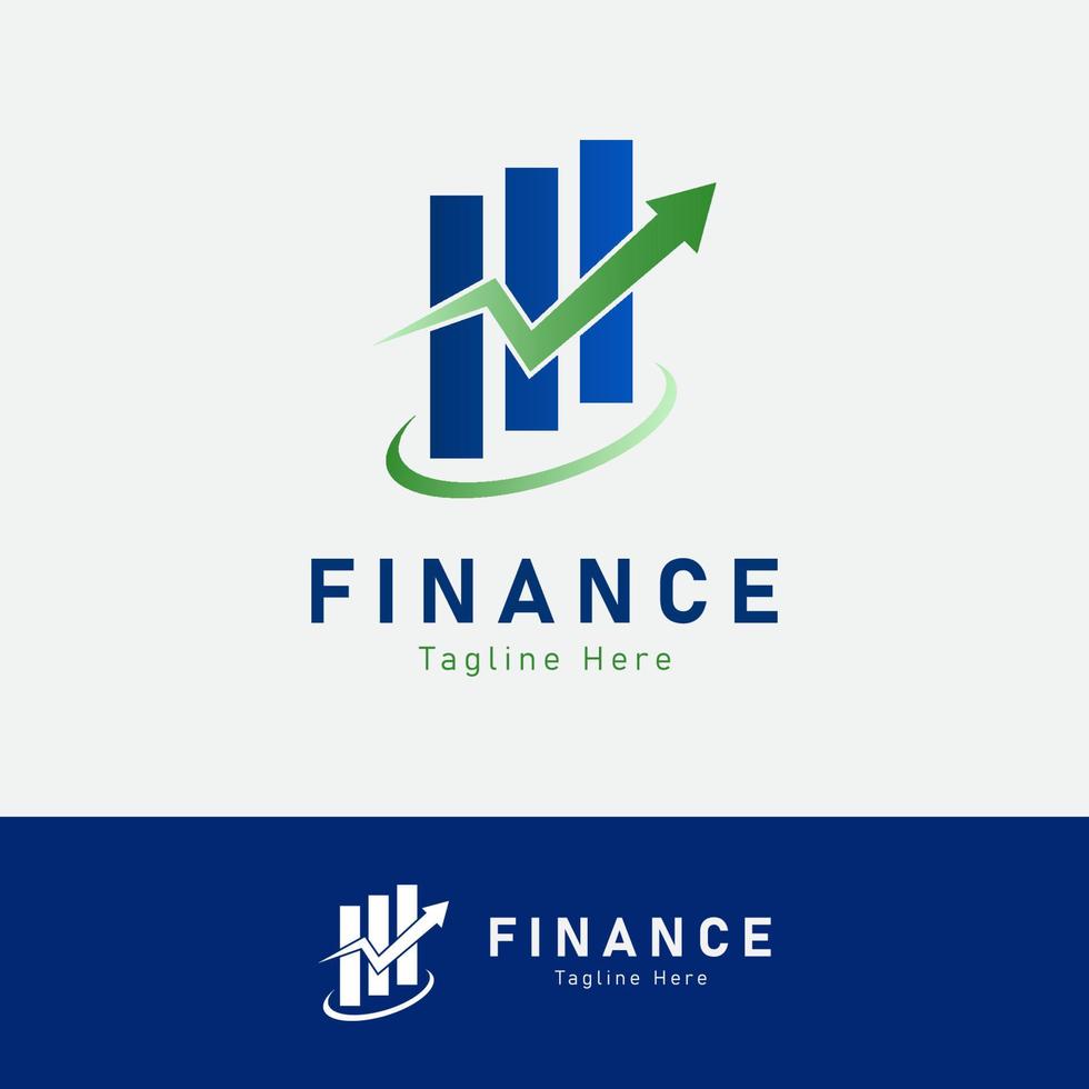 diagrama de finanzas y vector de logotipo de flecha