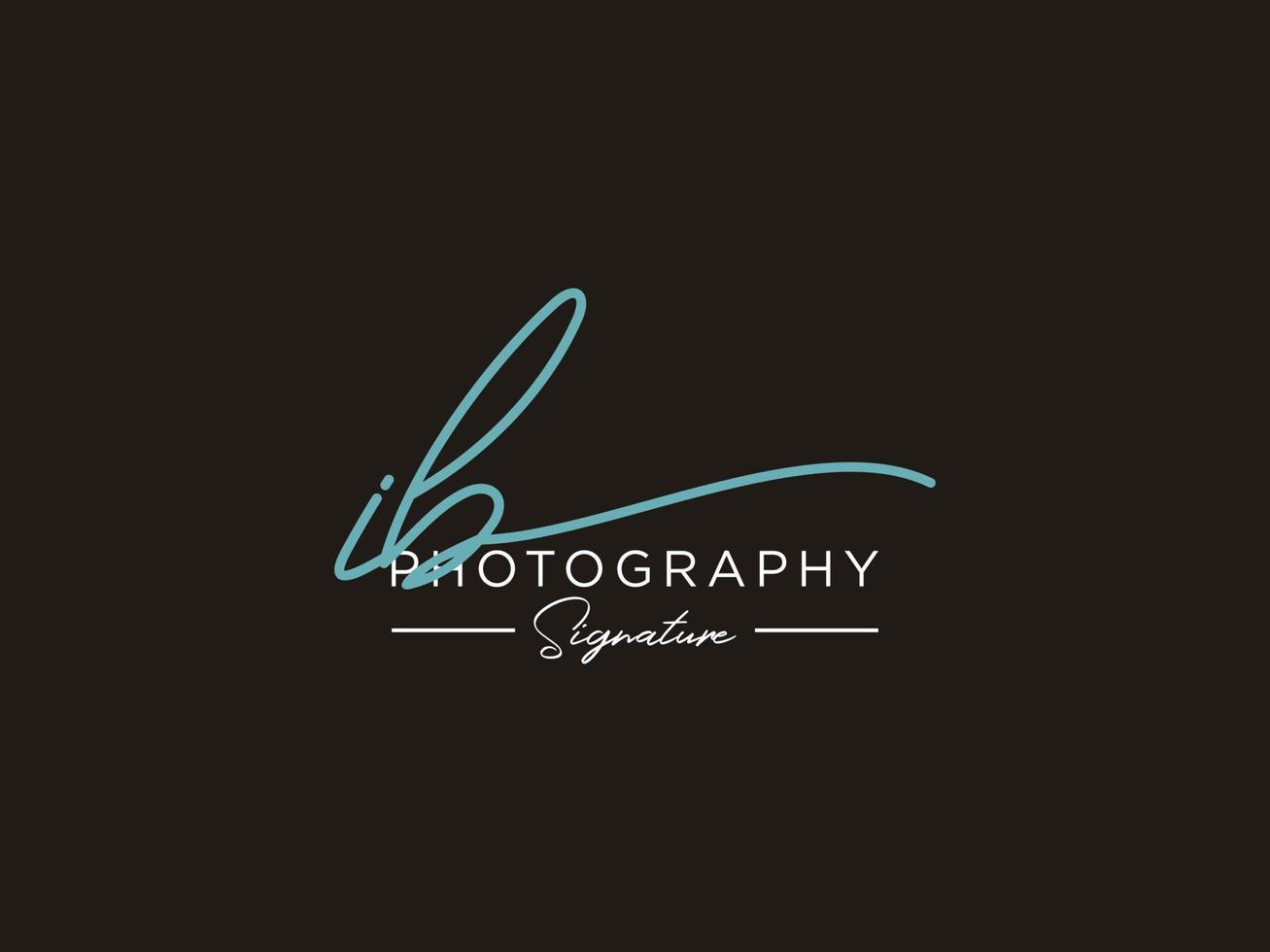 Letter IB Signature Logo Template Vector
