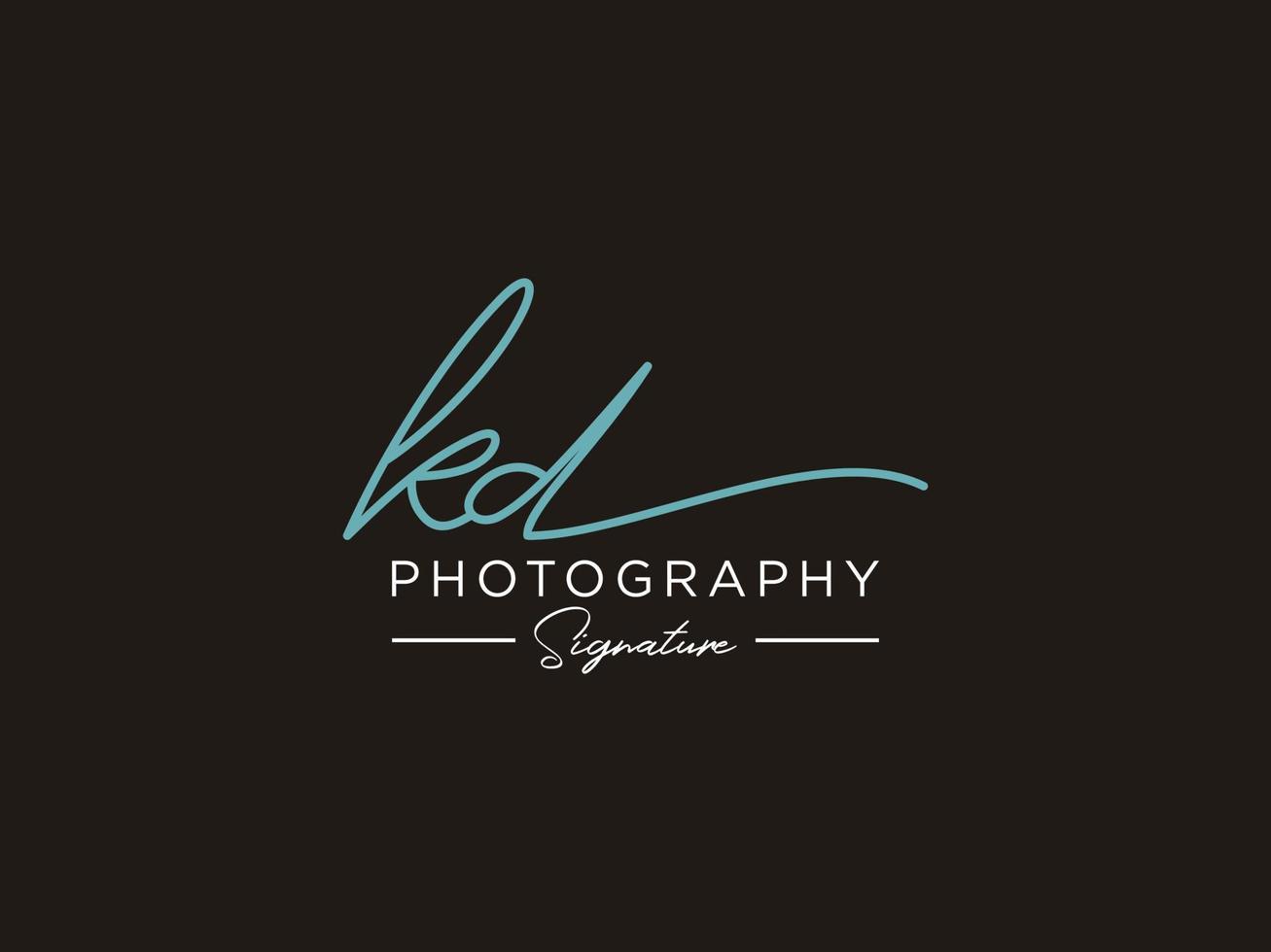 Letter KD Signature Logo Template Vector