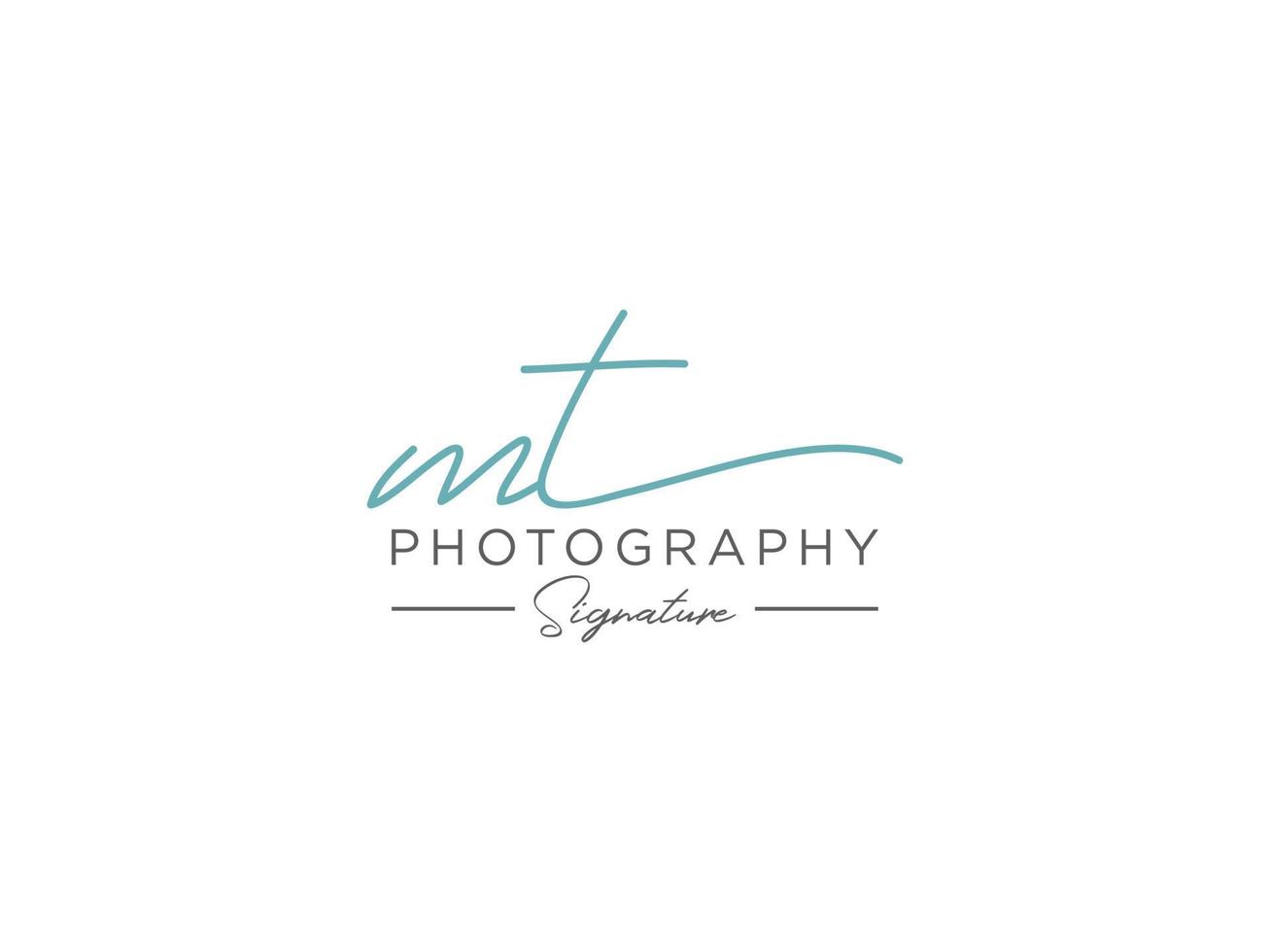 Letter MT Signature Logo Template Vector