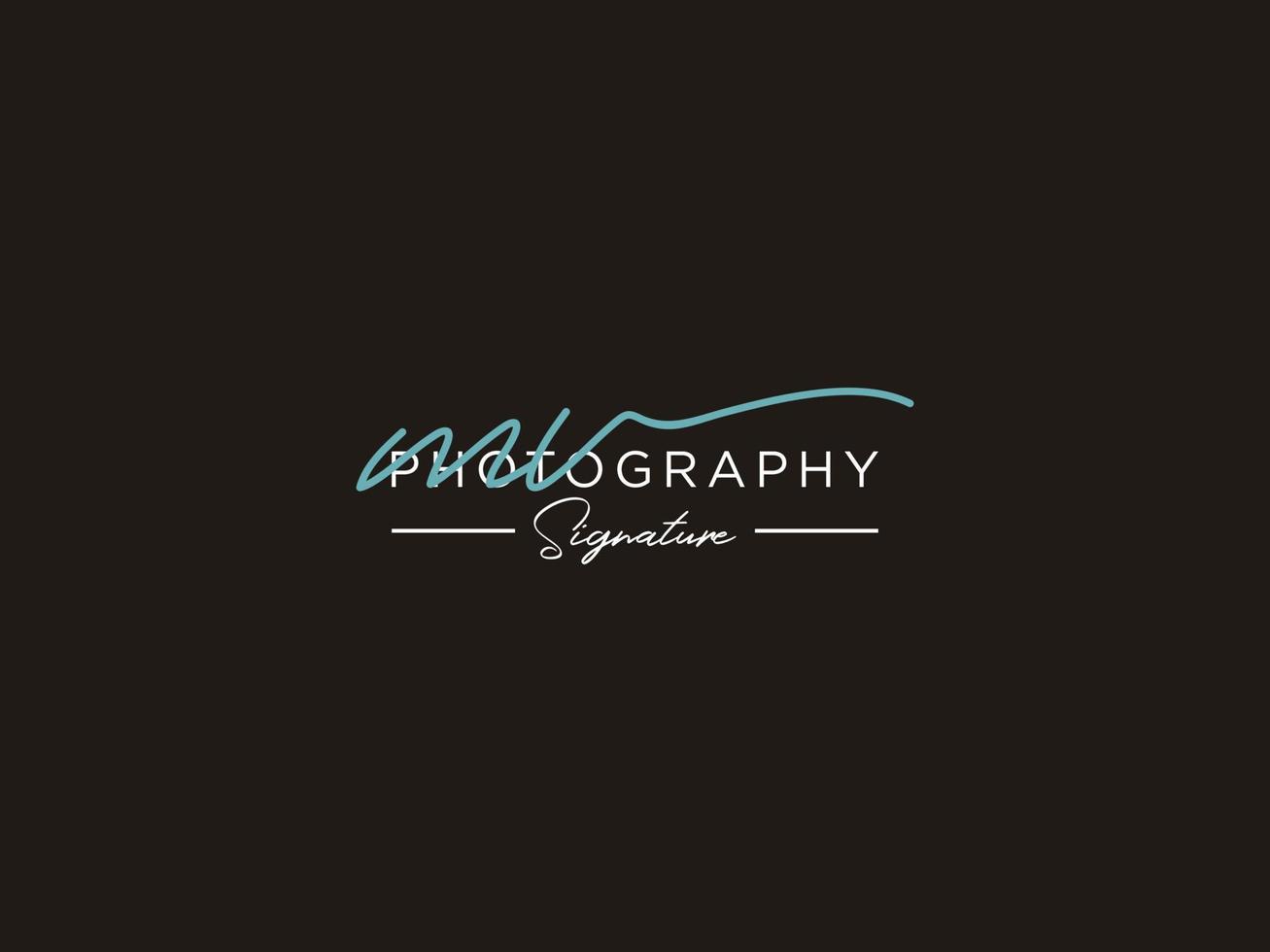 Letter MV Signature Logo Template Vector