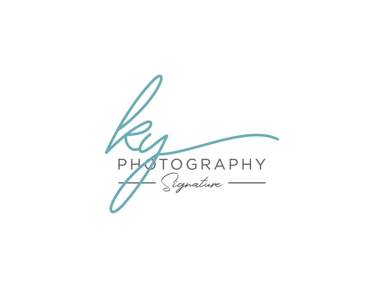 Letter KY Signature Logo Template Vector