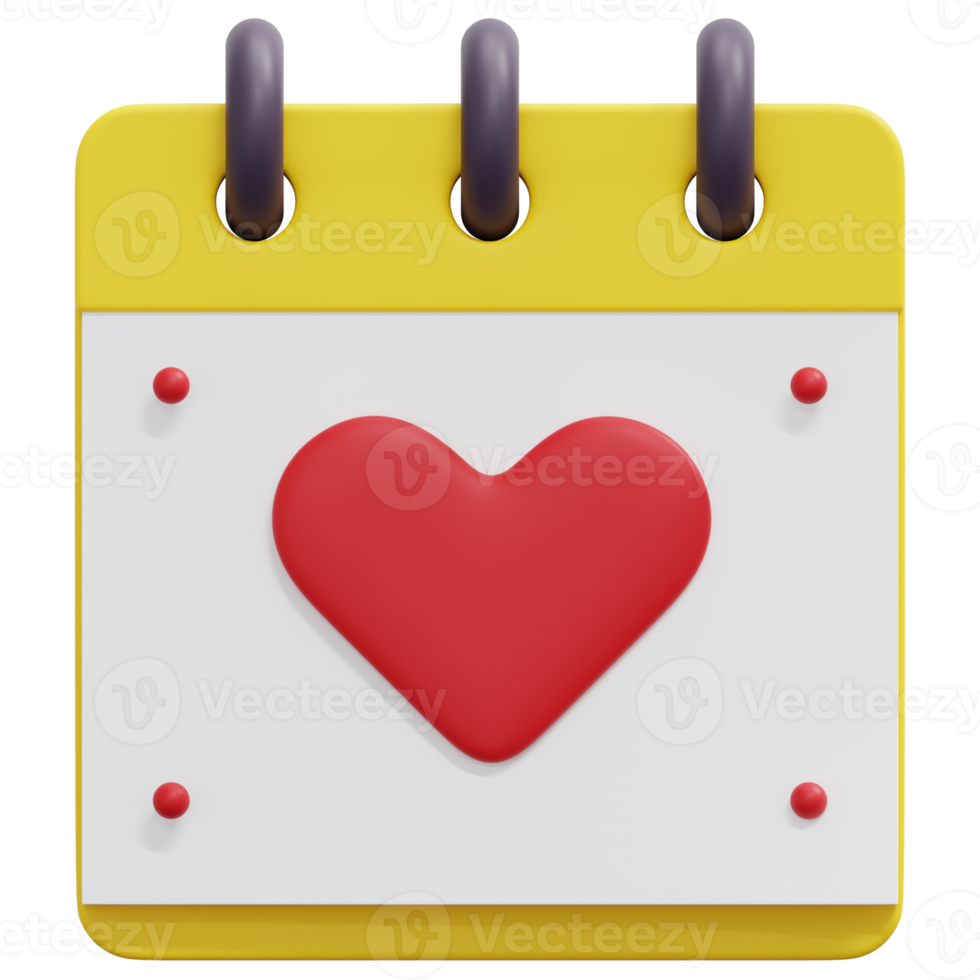 calendar 3d render icon illustration png