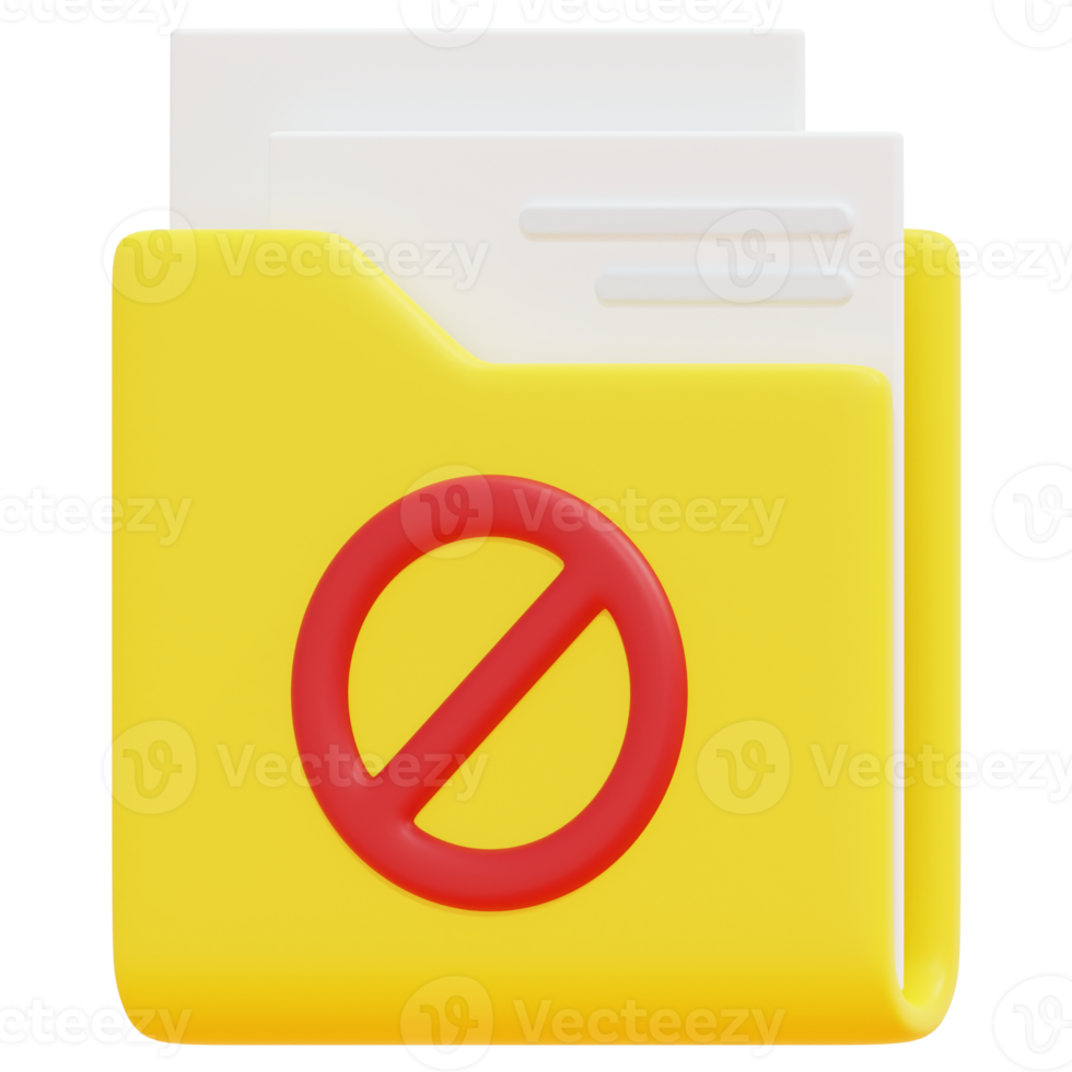 folder 3d render icon illustration png