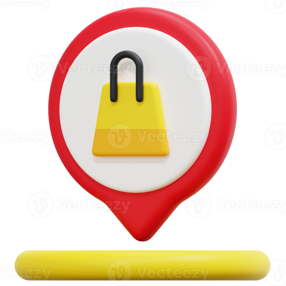 shopping 3d render icon illustration png