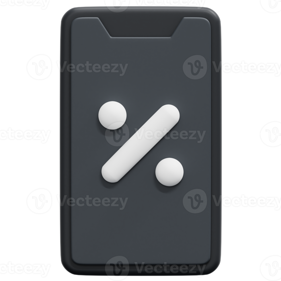 mobile phone 3d render icon illustration png