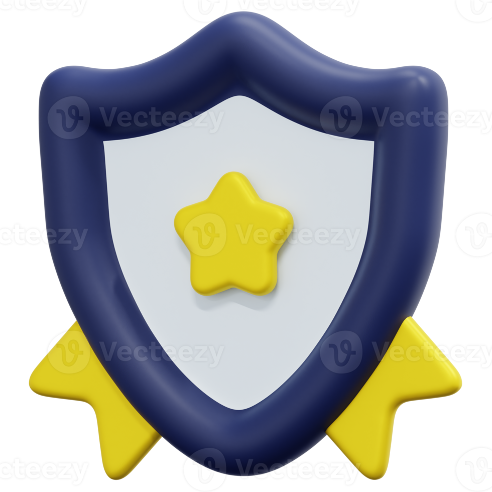 badge 3d render icon illustration png