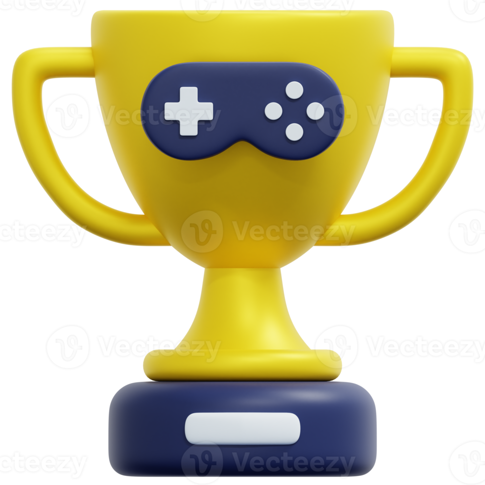 trophy 3d render icon illustration png