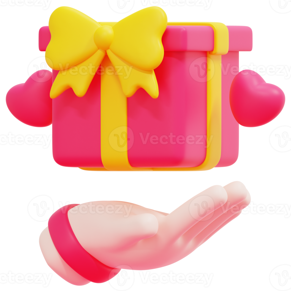 hand 3d render icon illustration png