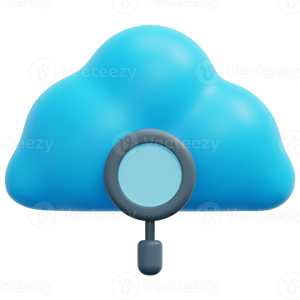search 3d render icon illustration png