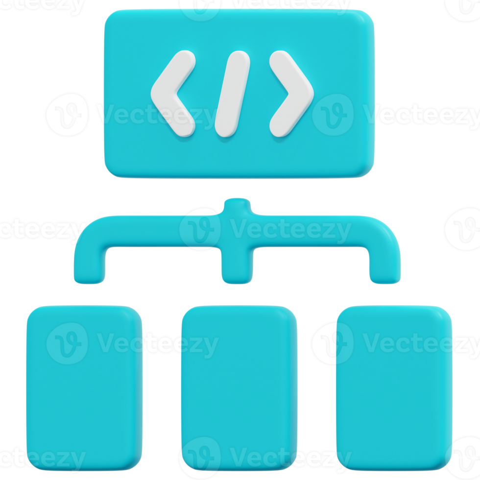 framework 3d render icon illustration png