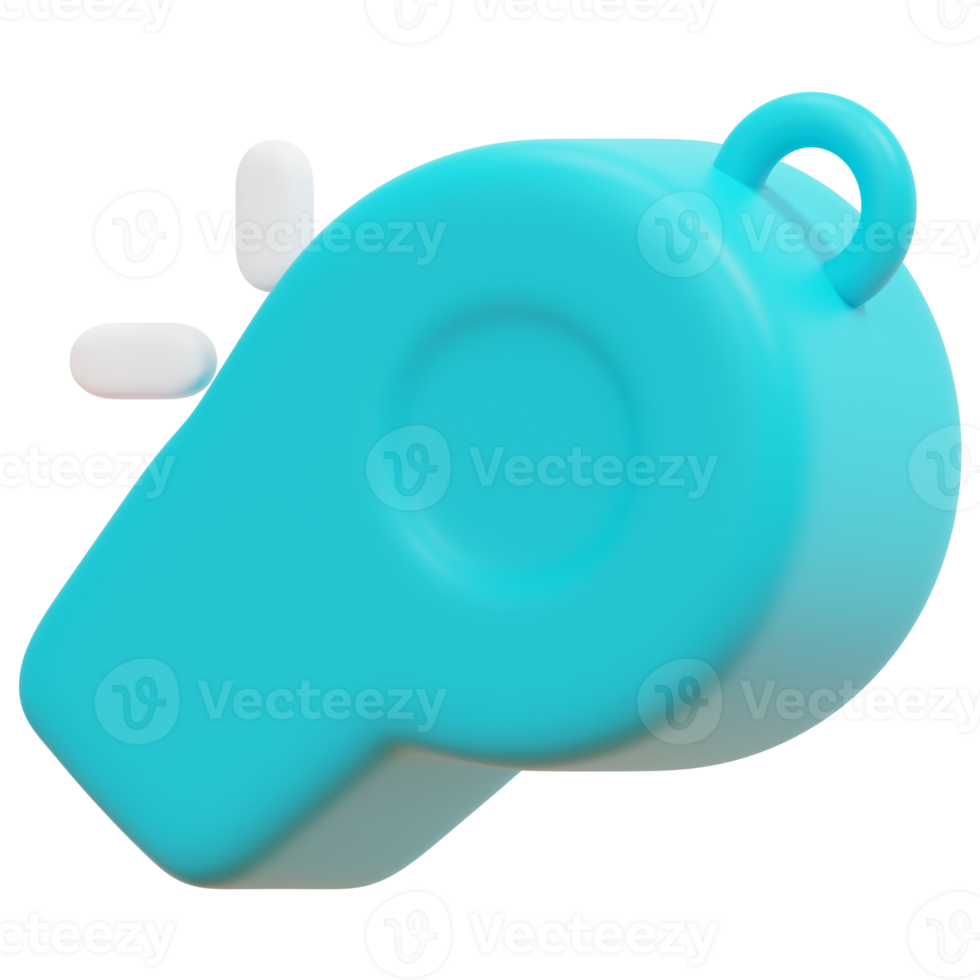 whistle 3d render icon illustration png