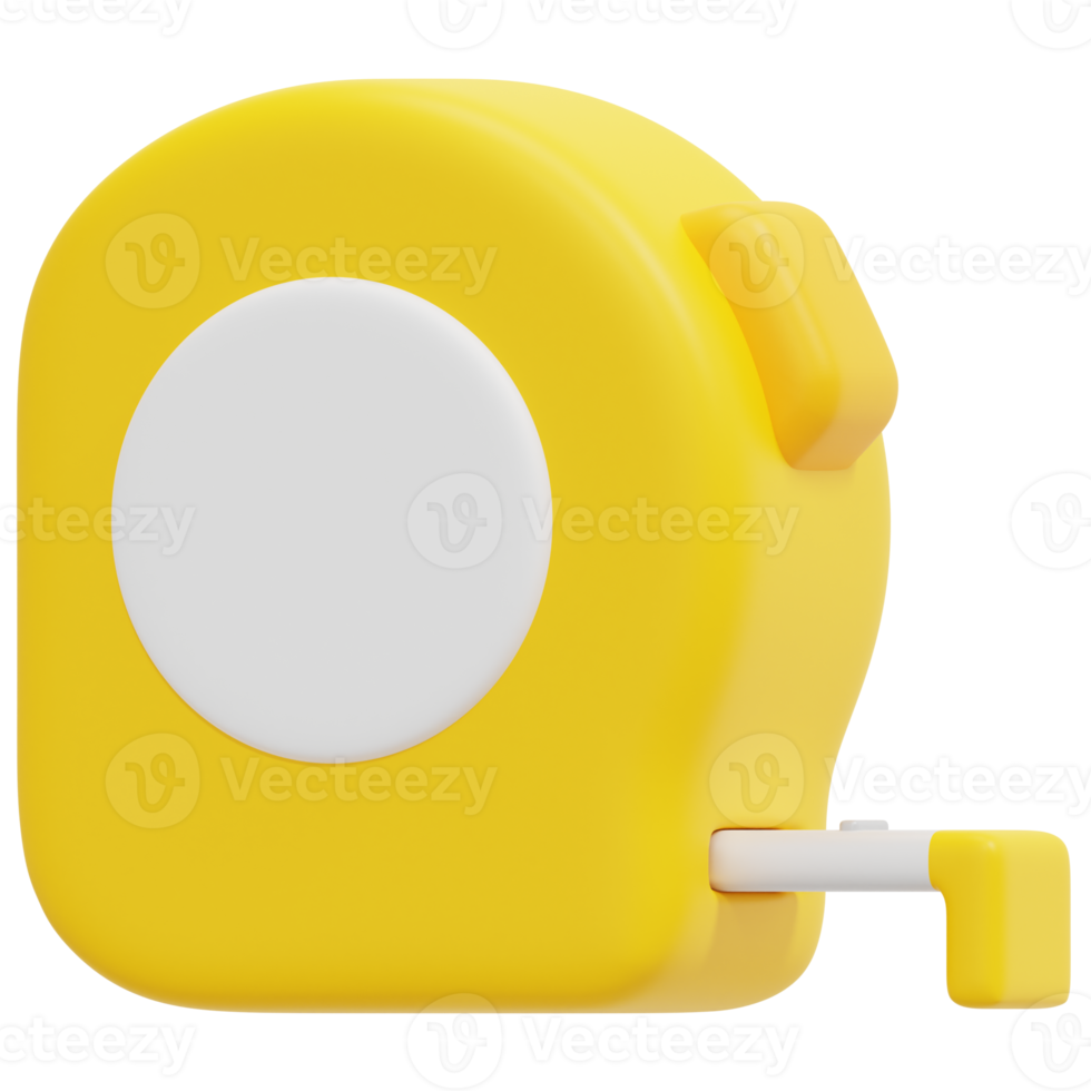 tape measure 3d render icon illustration png