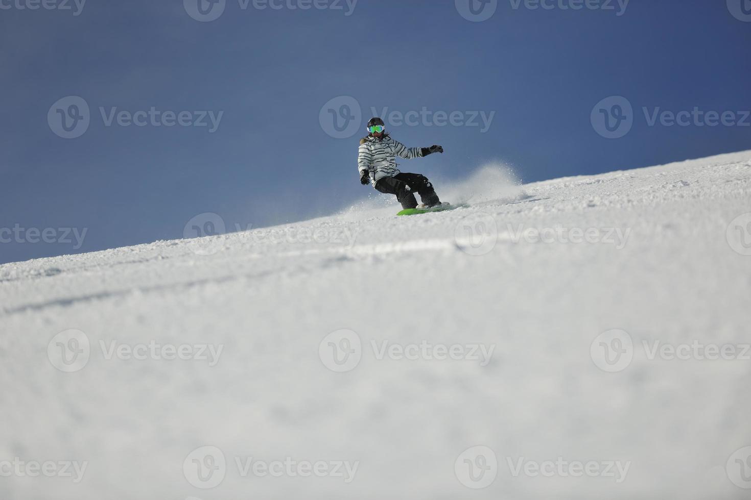 Skiers on mountain photo