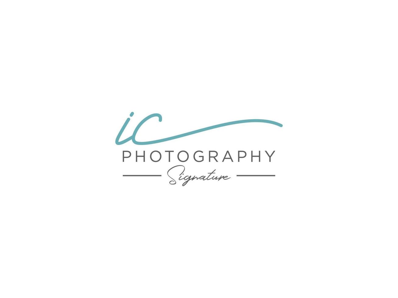 Letter IC Signature Logo Template Vector